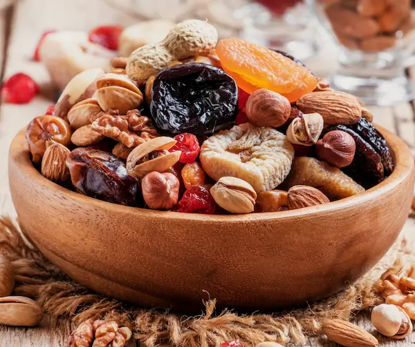 tu bishvat bowl of fruits and nuts