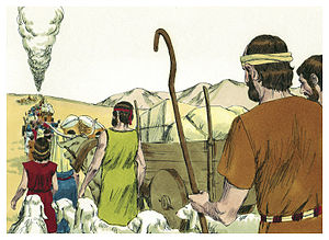 Masei The Israelites journeyed in the wilderness illustration by Jim Padgett 1984
