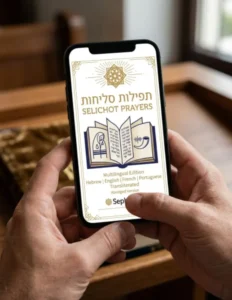 Sephardic U Selichot Prayers on mobile phone