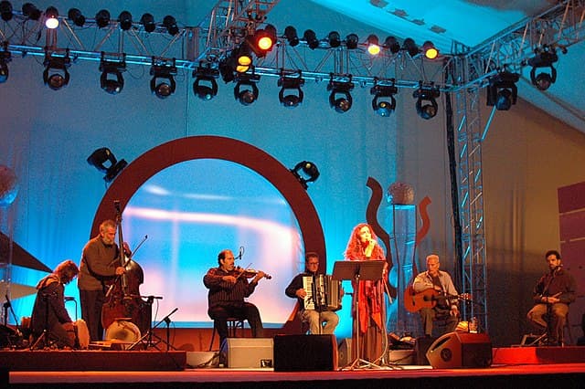 Sephardic ensemble Naguila from France and Morocco performing in Warszawa, September 2008.