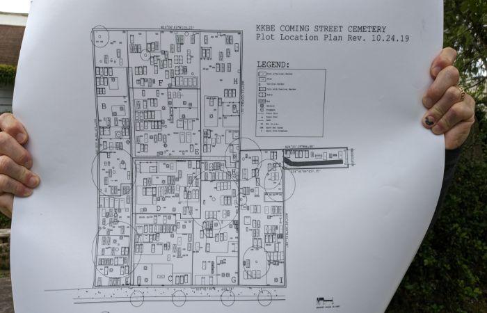 the Coming Street Cemetery plot location map