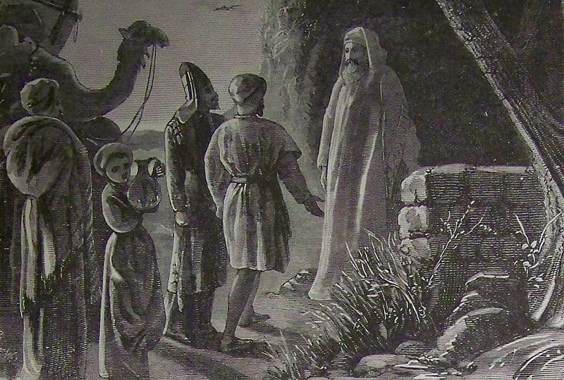 Balaam Receiving Balaks Messengers - Illustration from the 1890 Holman Bible