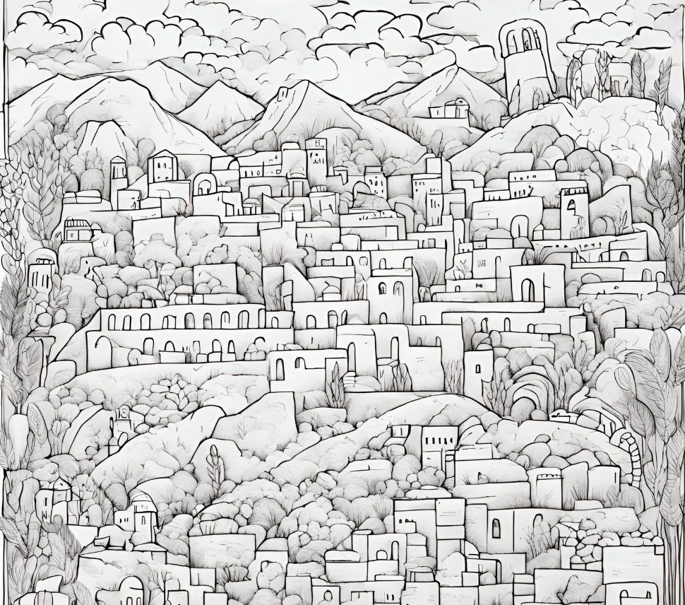 Shavuot in Israel coloring page