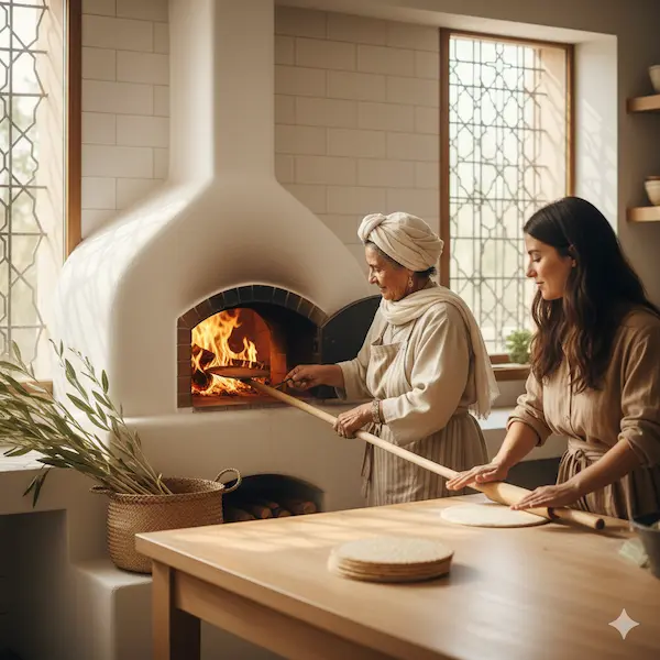 custom of using lulav parts as fuel for baking matzah