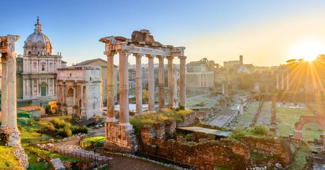 Ancient ruins in Rome Italy