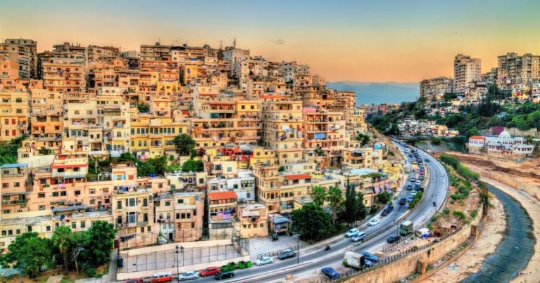 Lebanon View of Tripoli, the Second-Largest City in Lebanon