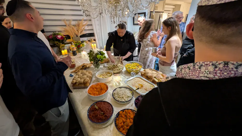 Moroccan Sephardic Wedding Shabbat Dinner Table