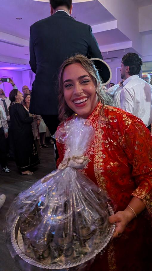 Sister of the groom at at Moroccan Sephardic Henna