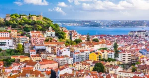 Portugal city view and ocean