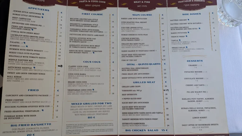 La Baghetto menu