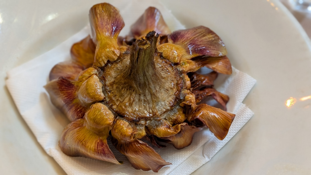 Carciofi alla Giudia—Jewish-style fried artichokes